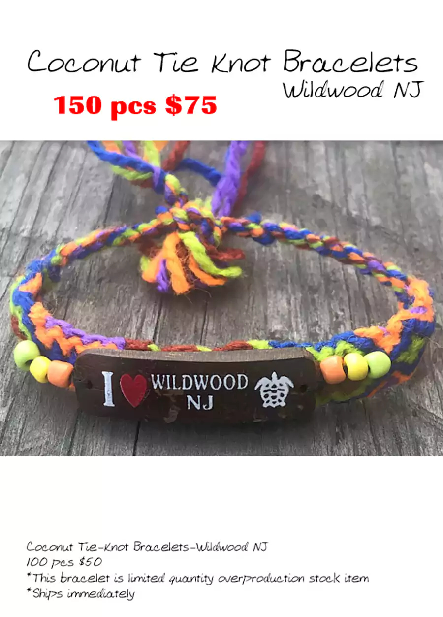 Coconut Tie Knot Bracelets-Wildwood NJ
